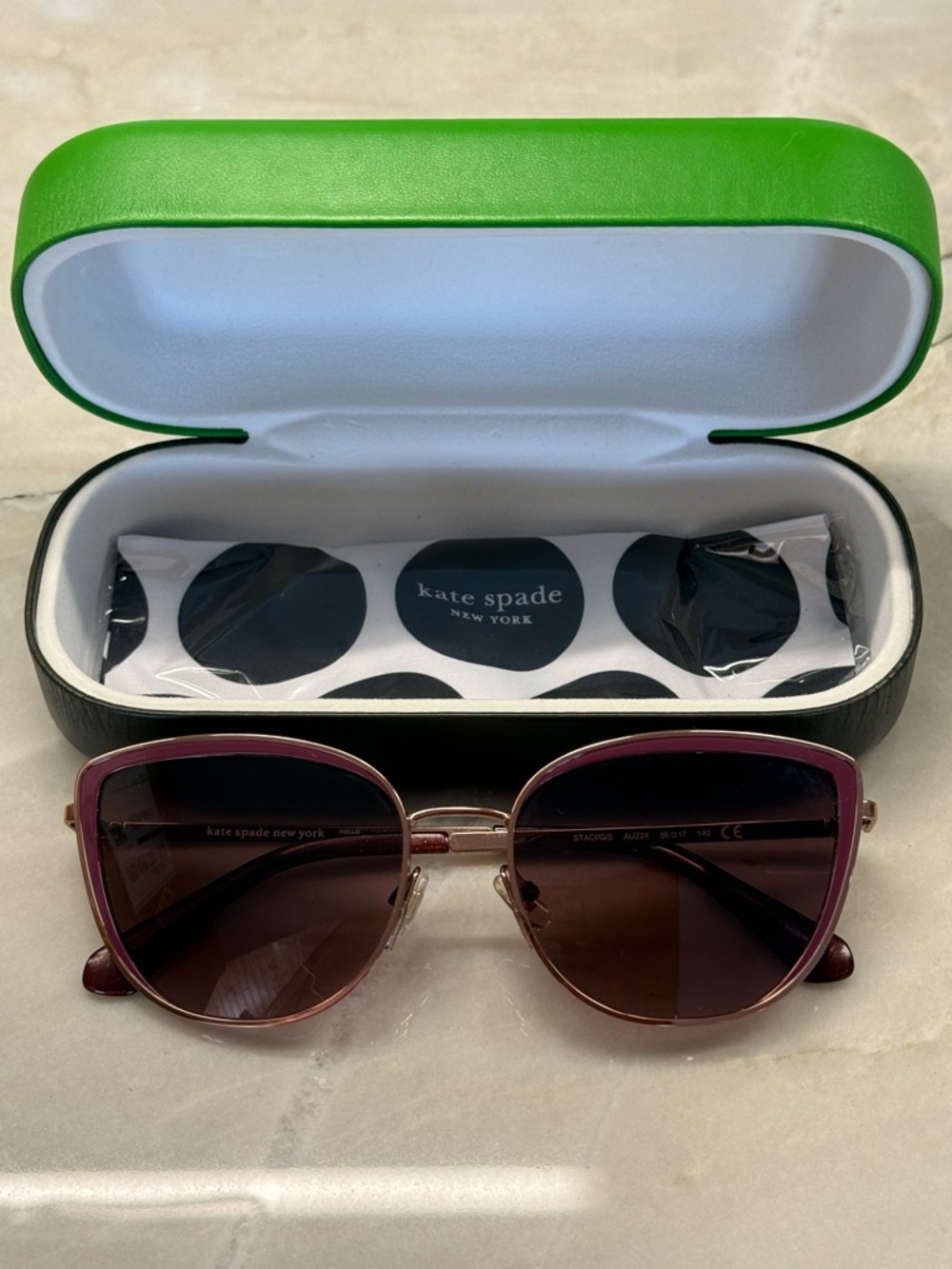 kate spade Pink Purple Gradient Cat-Eye Sunglasses